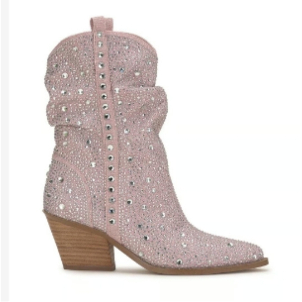 Jessica Simpson Blush Studded Heeled Boots-10M